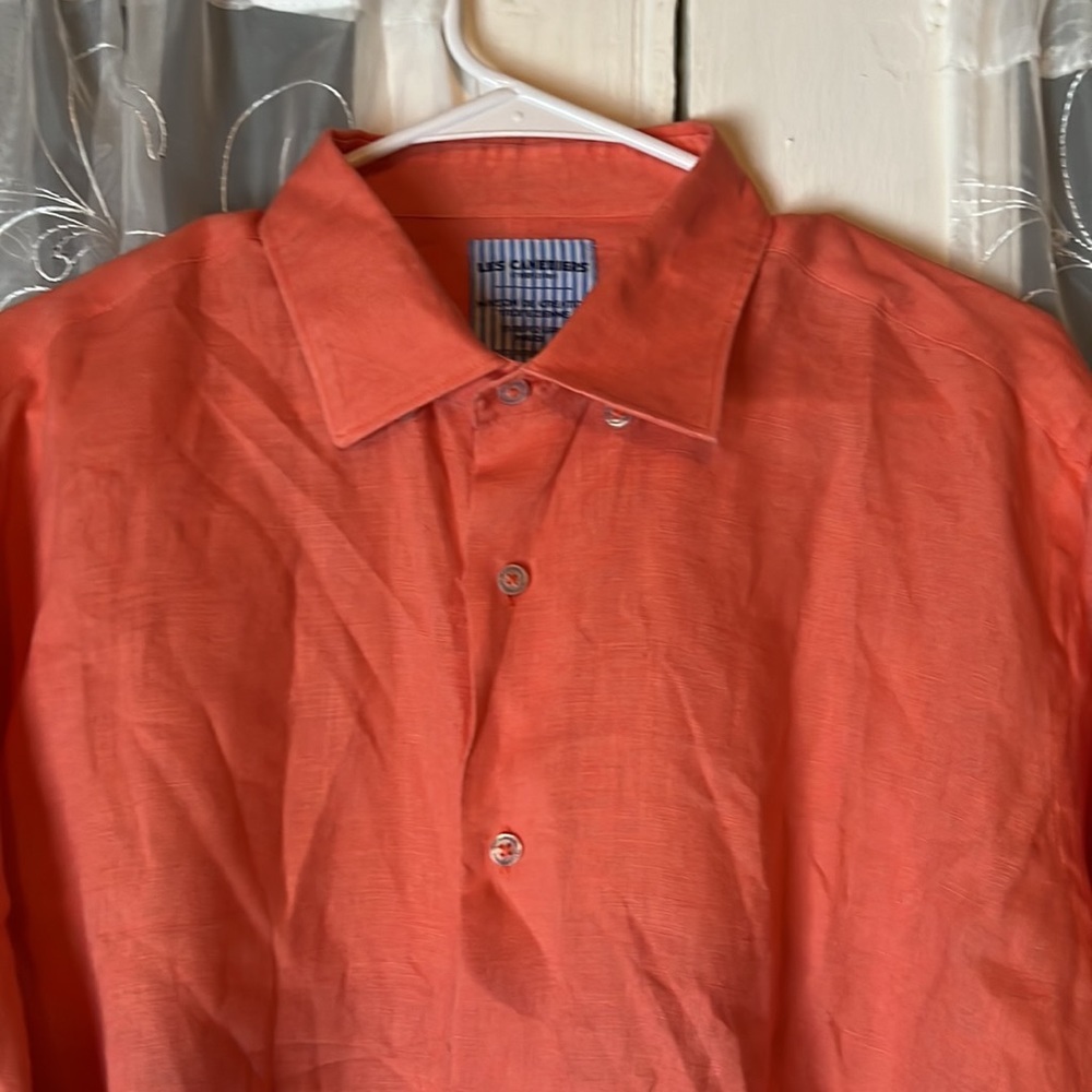 LES CANEDIERS St. Topez Divin Linen Shirt For Men Size 3XL